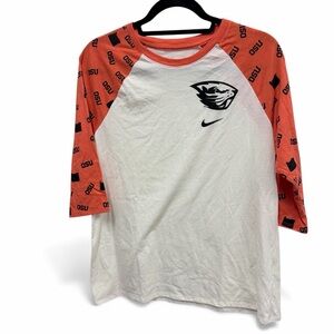 Oregon State Beavers Nike Tee Shirt Baseball Cut Top Size Women’s XL